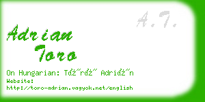 adrian toro business card